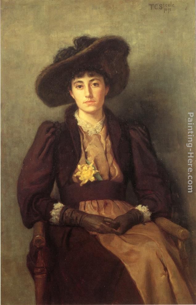 Portrait of Daisy painting - Theodore Clement Steele Portrait of Daisy art painting